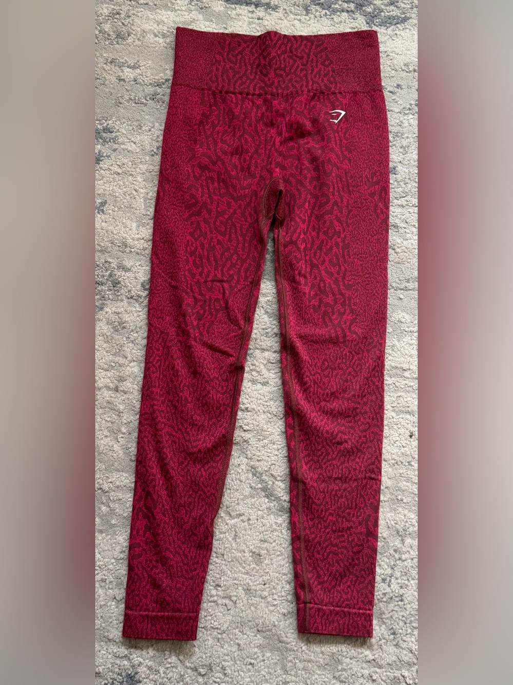 Gymshark Adapt Animal Seamless Leggings Burgundy Women’s Small